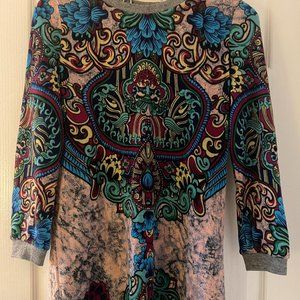 StyleWe Floral 3/4 Sleeve Sweater Cardigan Wool